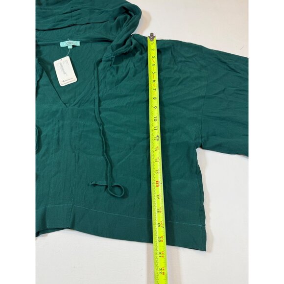 Karlie Green Hooded Top Lightweight Pullover Style Medium Drawstring - Picture 2 of 7